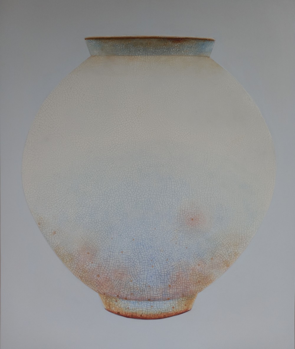 달 항아리-세상을 품다, 72.7x60.6cm, 혼합매체, 2023