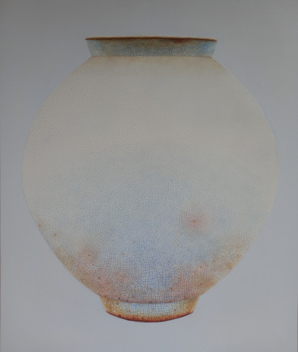 달 항아리-세상을 품다, 72.7x60.6cm, 혼합매체, 2023