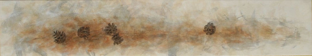 솔방울_122x22cm_한지에 채색_2005년